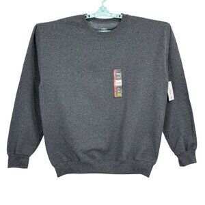 Athletic Works Men's Fleece‎ Dark Gray Sweatshirt M (38-40) Moisture Wicking NWT